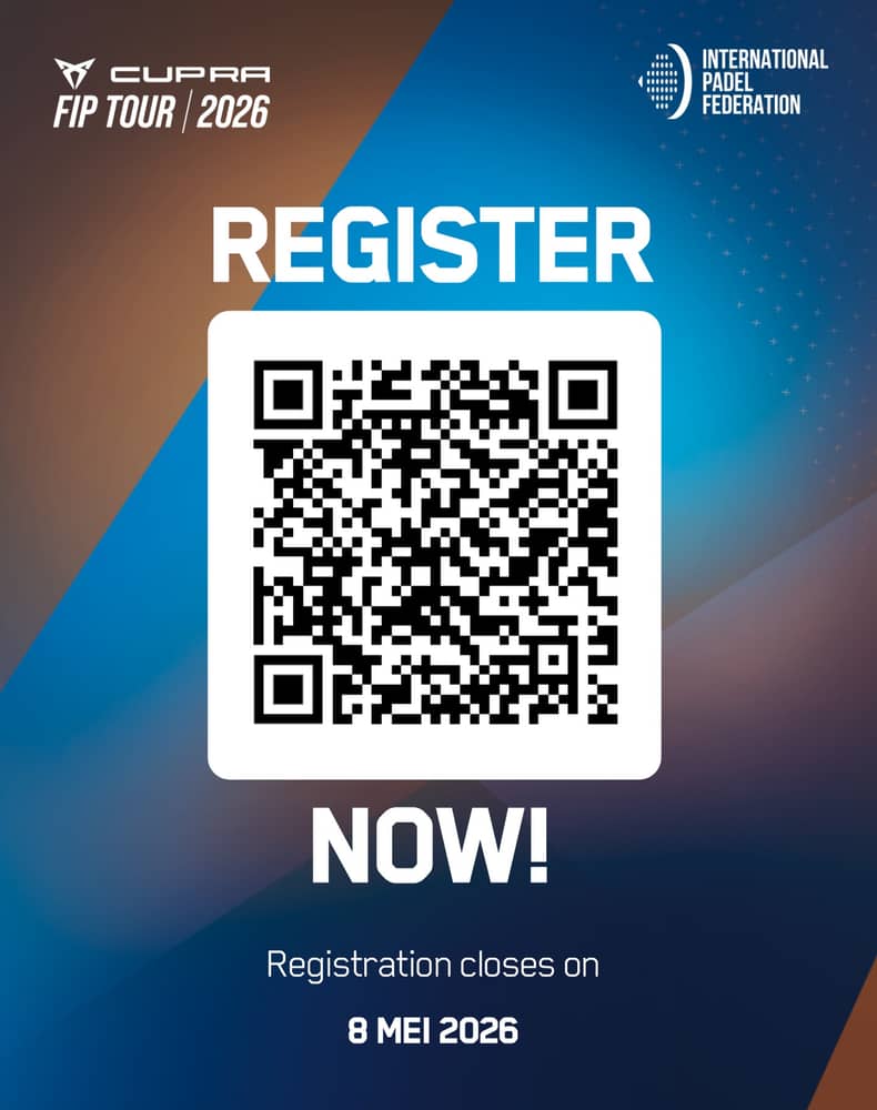 REGISTRATION OPEN: CUPRA FIP TOUR 2026 🇮🇩
⚠️ Registration Deadline: 8 MAY 2026
Tag your partner below. Don’t miss out! 👇
#pbpi #padel #padelindonesia REGISTRATION OPEN: CUPRA FIP TOUR 2026 🇮🇩
⚠️ Registration Deadline: 8 MAY 2026
Tag your partner below. Don’t miss out! 👇
#pbpi #padel #padelindonesia
