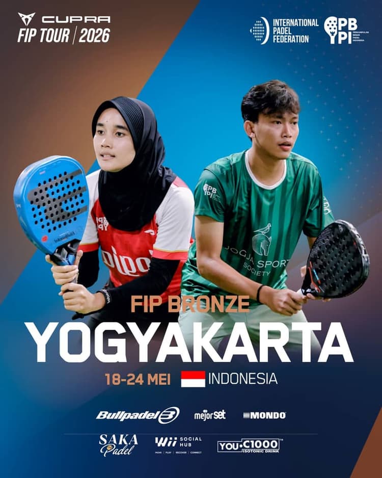 PADEL JOGJA, ARE YOU READY? 🔥🇮🇩
FIP Bronze 2026 resmi mendarat di Yogyakarta tanggal 18-24 Mei nanti! Momen yang ditunggu-tunggu komunitas Padel Indonesia untuk melihat aksi kelas dunia secara langsung.
Siapa jagoan kalian di FIP Bronze kali ini? Tulis di kolom komentar! 🎾👇
#padel #pbpi #padelindonesia PADEL JOGJA, ARE YOU READY? 🔥🇮🇩
FIP Bronze 2026 resmi mendarat di Yogyakarta tanggal 18-24 Mei nanti! Momen yang ditunggu-tunggu komunitas Padel Indonesia untuk melihat aksi kelas dunia secara langsung.
Siapa jagoan kalian di FIP Bronze kali ini? Tulis di kolom komentar! 🎾👇
#padel #pbpi #padelindonesia