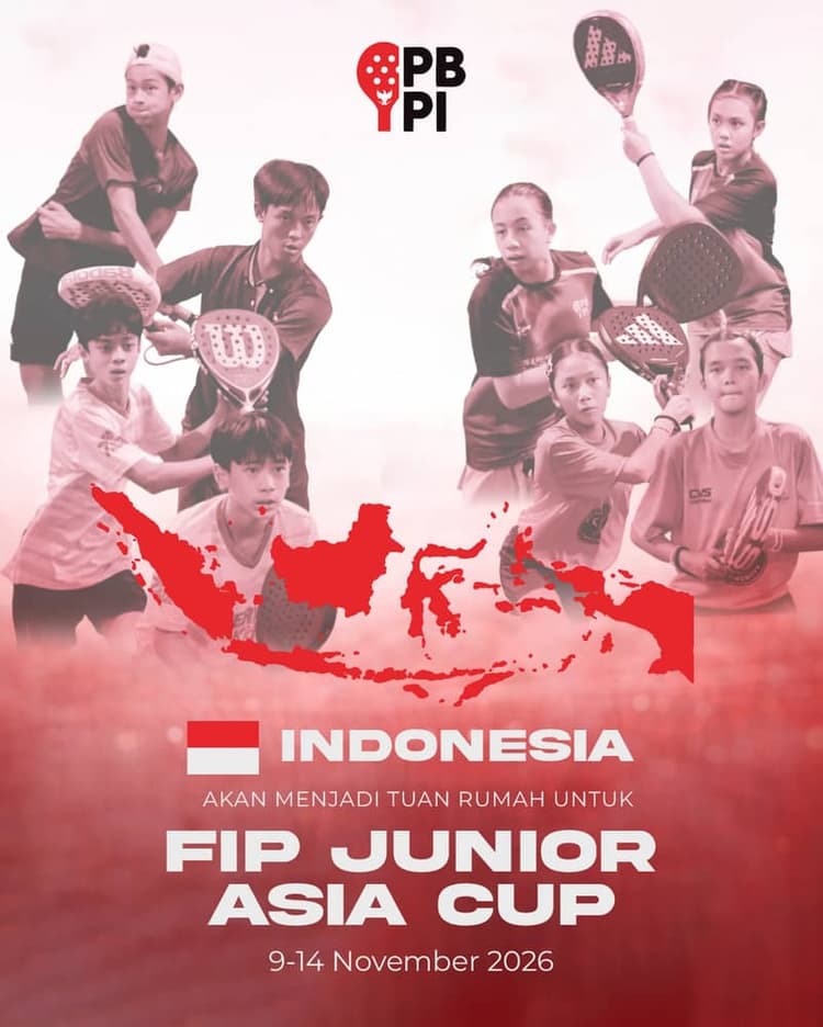 Sejarah baru buat Padel Indonesia! 🚀
FIP JUNIOR ASIA CUP resmi mendarat di tanah air, 9-14 November 2026. 🏆✨
Waktunya dunia lihat talenta muda kita beraksi.
Siapkan dukungan kalian, karena Padel bukan cuma tren, tapi PRESTASI! 🇮🇩🔥
Tag teman main Padel kamu yang wajib nonton bareng nanti! 👇
#padelindonesia #pbpi #padel Sejarah baru buat Padel Indonesia! 🚀
FIP JUNIOR ASIA CUP resmi mendarat di tanah air, 9-14 November 2026. 🏆✨
Waktunya dunia lihat talenta muda kita beraksi.
Siapkan dukungan kalian, karena Padel bukan cuma tren, tapi PRESTASI! 🇮🇩🔥
Tag teman main Padel kamu yang wajib nonton bareng nanti! 👇
#padelindonesia #pbpi #padel